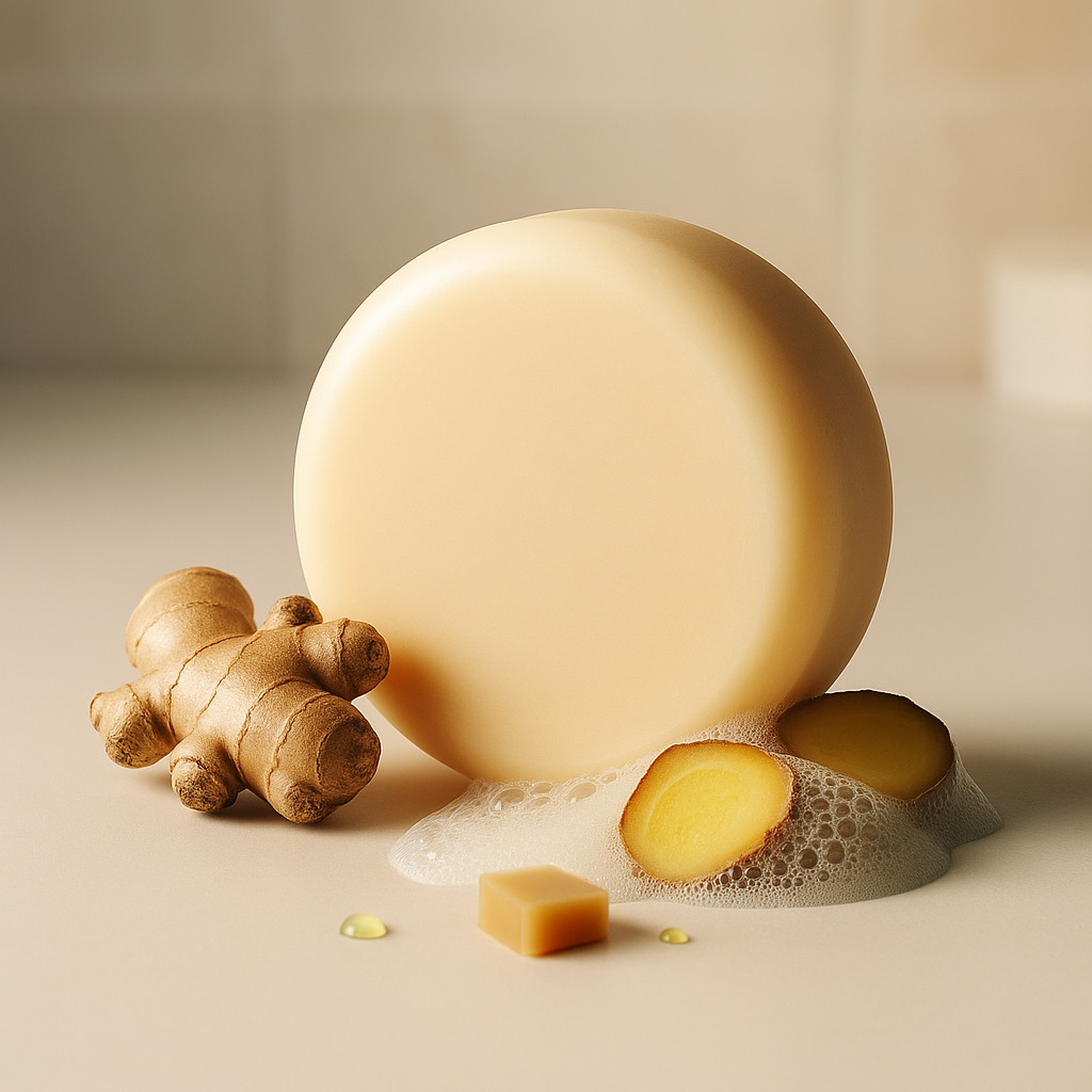 Shampoing solide au gingembre