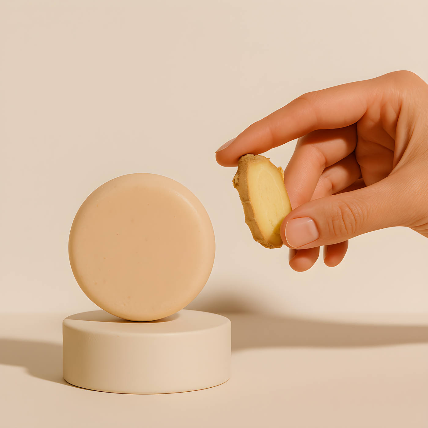 Shampoing solide au gingembre